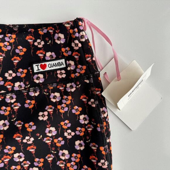 Giambattista Valli NWT Made in Italy Dark Floral Structured Seaming Leggings 6 8 - Picture 5 of 12